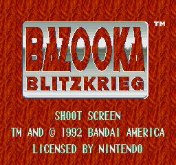 Bazooka Blitzkrieg Title Screen